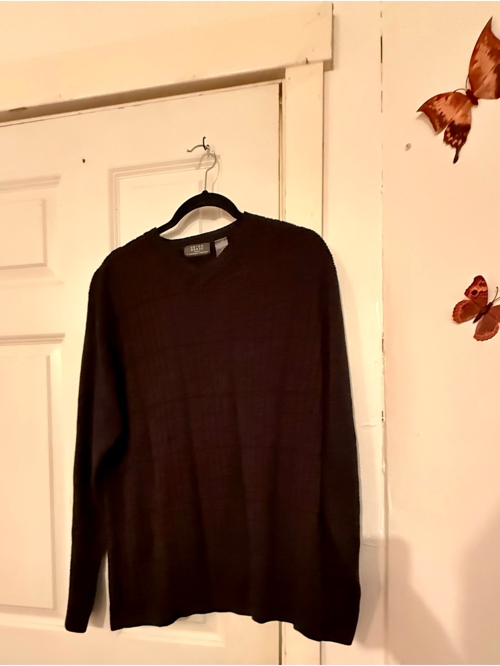 Men's Black Crewneck Sweater - Classic Everyday Knit
